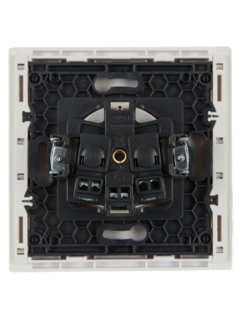 Розетка СП FORTE&PIANO FP215 16А с заземл. защ. шторки винт. крепл. бел. IEK FP-R14-16-K01