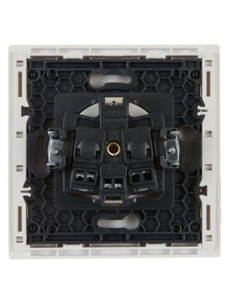 Розетка СП FORTE&PIANO FP215 16А с заземл. защ. шторки винт. крепл. бел. IEK FP-R14-16-K01