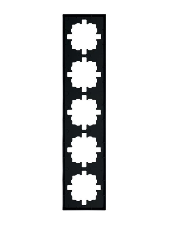 Рамка 5-мест. горизонт. ZIMA черн. бархат LEZARD 704-4200-150