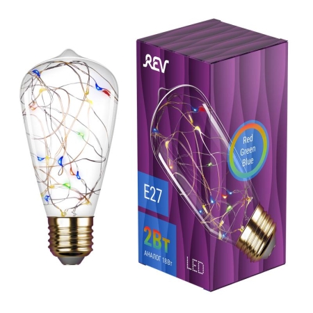 Лампа светодиодная VINTAGE RGB Starry ST64 E27 REV 32447 8 Лампа светодиодная VINTAGE RGB Starry ST64 E27 REV 32447 8