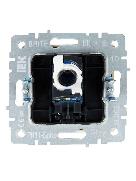 Розетка компьютерная СП RJ45 кат.6 BRITE РК11-БрКр механизм беж. IEK BR-K10-2-K10 Розетка компьютерная СП RJ45 кат.6 BRITE РК11-БрКр механизм беж. IEK BR-K10-2-K10