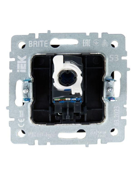 Розетка компьютерная СП RJ45 кат.5E BRITE РК10-БрГ механизм графит IEK BR-K10-1-K53 Розетка компьютерная СП RJ45 кат.5E BRITE РК10-БрГ механизм графит IEK BR-K10-1-K53