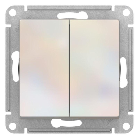 Выключатель 2-кл. AtlasDesign (сх. 2) 10А с самовозвратом механизм жемчуж. SE ATN000417