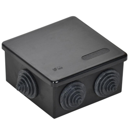 Коробка распаячная ОП 85х85х40 IP44 КМ41235 6 гермовводов черн. IEK UKO21-085-085-040-K02-44