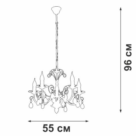 Люстра 5xE14 макс. 40Вт Vitaluce V1180/5 Люстра 5xE14 макс. 40Вт Vitaluce V1180/5