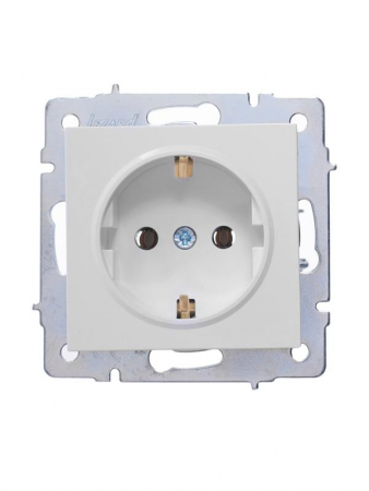 Розетка 1-м СП Vesna с заземл. ПБТ механизм бел. LEZARD 742-0288-122B Розетка 1-м СП Vesna с заземл. ПБТ механизм бел. LEZARD 742-0288-122B