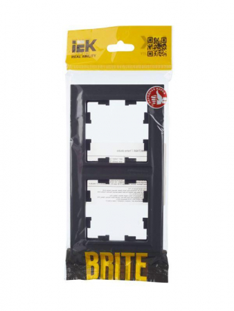 Рамка 2-м BRITE РУ-2-БрГ графит IEK BR-M22-K53 Рамка 2-м BRITE РУ-2-БрГ графит IEK BR-M22-K53