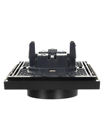 Розетка 2-м СП FORTE&PIANO FP123 16А с заземл. защ. шторки безвинт. крепл. черн. IEK FP-R24-16-1-K02