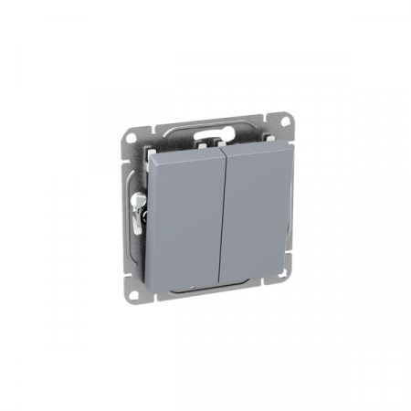 Выключатель 2-кл. СП Эпика механизм алюм. EKF UP1-SWA-20