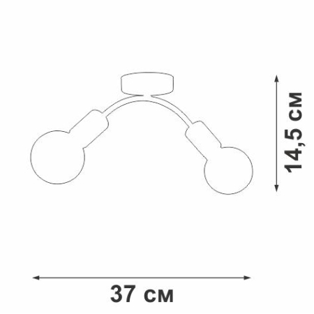 Люстра 2xE27 макс. 40Вт Vitaluce V4989-1/2PL Люстра 2xE27 макс. 40Вт Vitaluce V4989-1/2PL