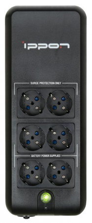 Источник бесперебойного питания Back Verso 600 300Вт 600В.А черн. IPPON 751617