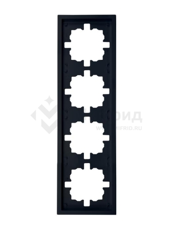 Рамка 4-м ZIMA горизонт. черн. бархат LEZARD 704-4200-149
