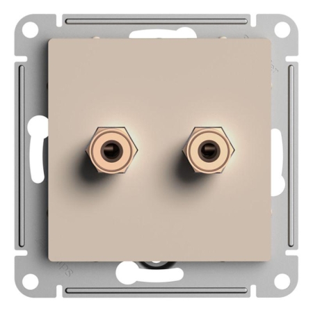 Аудиорозетка двойная AtlasDesign песочн. SE ATN001287 Аудиорозетка двойная AtlasDesign песочн. SE ATN001287