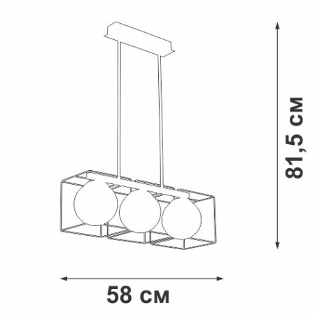 Люстра 3xE14 макс. 40Вт Vitaluce V4993-1/3PL Люстра 3xE14 макс. 40Вт Vitaluce V4993-1/3PL