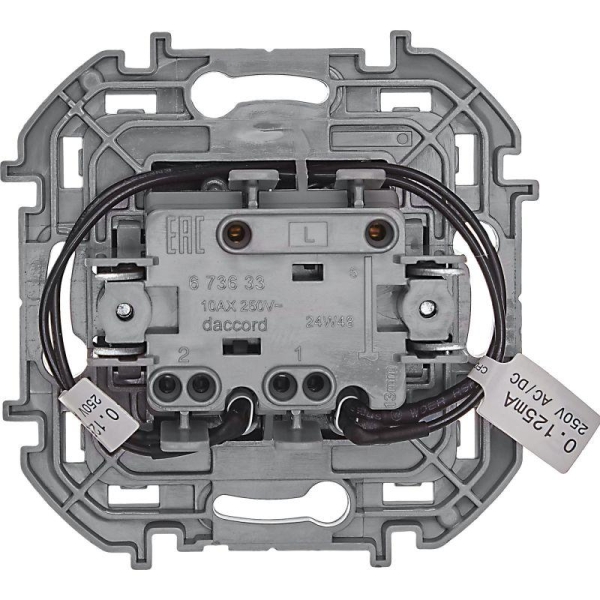 Выключатель 2-кл. Inspiria 10А IP20 250В 10AX с подсветкой/индикацией механизм антрацит IEK 673633 Выключатель 2-кл. Inspiria 10А IP20 250В 10AX с подсветкой/индикацией механизм антрацит IEK 673633