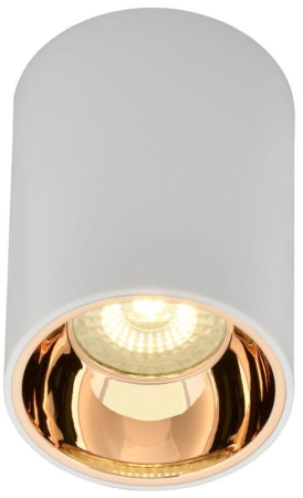 Светильник 4111 накладной поворотный GU10 бел./золото пласт. IEK LT-UPB0-4111-GU10-1-K22