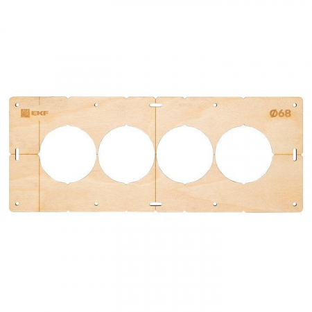 Шаблон для подрозетников c 4 отв. d68мм Expert EKF sh-d68-4