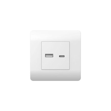 Розетка USB NEW3-E тип A+C 5В/2.1А бел. CHINT 431551 Розетка USB NEW3-E тип A+C 5В/2.1А бел. CHINT 431551