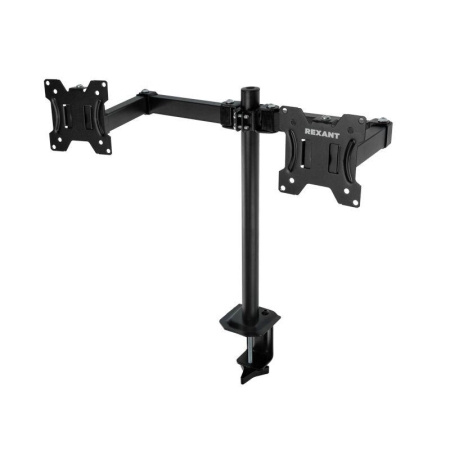 Кронштейн для двух мониторов 13-32дюйм одно колено настольный Офис Rexant 38-0356