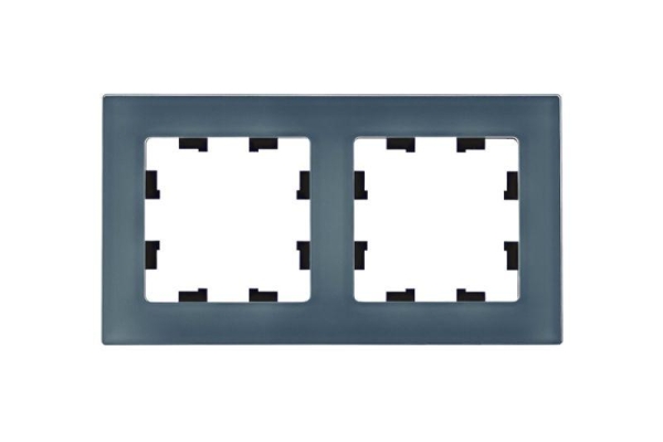 Рамка 2-м AtlasDesign Nature натур. стекло грифель SE ATN360702