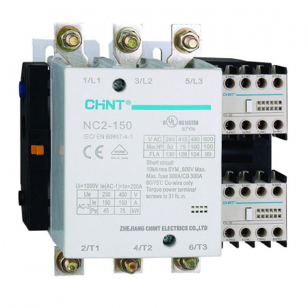 Контактор NC2-150 150А кат. 380-415В AC AC-3 (R) CHINT 671691 Контактор NC2-150 150А кат. 380-415В AC AC-3 (R) CHINT 671691