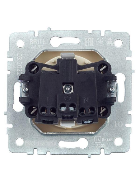 Розетка BRITE РС11-1-0-БрКр 16А с заземл. без защ. шторки механизм беж. IEK BR-R11-16-K10 Розетка BRITE РС11-1-0-БрКр 16А с заземл. без защ. шторки механизм беж. IEK BR-R11-16-K10