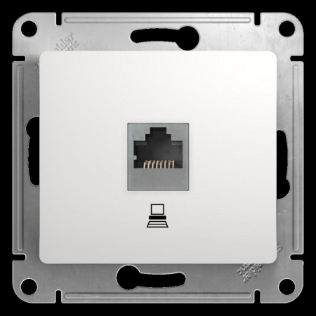 Розетка компьютерная 1-м СП Glossa RJ45 кат.5E механизм бел. SE GSL000181K Розетка компьютерная 1-м СП Glossa RJ45 кат.5E механизм бел. SE GSL000181K