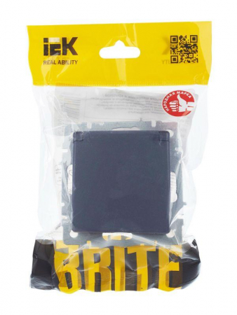 Розетка BRITE РСбш10-3-БрМ 16А IP20 с заземл. защ. шторки с крышкой механизм маренго IEK BR-R16-16-K35 Розетка BRITE РСбш10-3-БрМ 16А IP20 с заземл. защ. шторки с крышкой механизм маренго IEK BR-R16-16-K35
