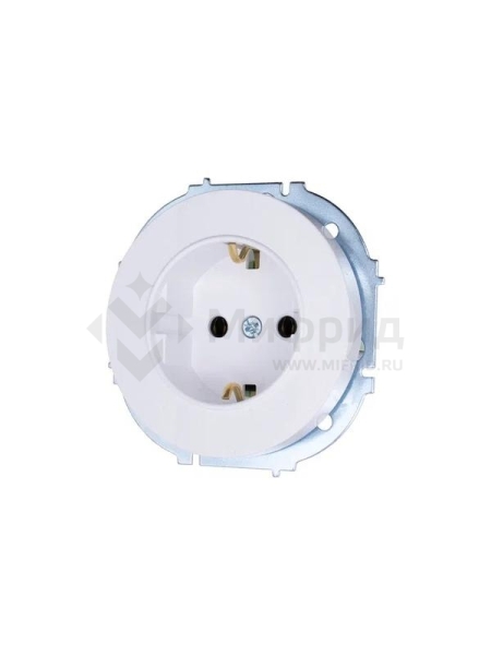 Розетка 1-м OSEN IP20 с заземл. ПБТ бел. LEZARD 743-0288-122B