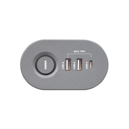 Удлинитель 3х1.5м на струбцине с заземл. с выкл. 3 USB выхода (2А+1С) IP20 ПВС 3х1 ETD-03U-150-gy (3х1.5) сер. JAZZway 5059559 Удлинитель 3х1.5м на струбцине с заземл. с выкл. 3 USB выхода (2А+1С) IP20 ПВС 3х1 ETD-03U-150-gy (3х1.5) сер. JAZZway 5059559