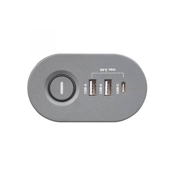 Удлинитель 3х1.5м на струбцине с заземл. с выкл. 3 USB выхода (2А+1С) IP20 ПВС 3х1 ETD-03U-150-gy (3х1.5) сер. JAZZway 5059559 Удлинитель 3х1.5м на струбцине с заземл. с выкл. 3 USB выхода (2А+1С) IP20 ПВС 3х1 ETD-03U-150-gy (3х1.5) сер. JAZZway 5059559