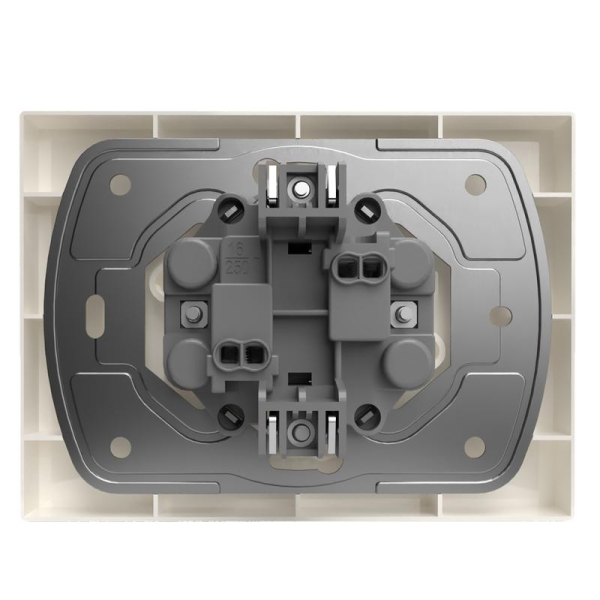 Розетка 2-м СП Pixel 16А IP20 без заземл. в сборе беж. TOKOV ELECTRIC TKE-PX-R2F-C02 Розетка 2-м СП Pixel 16А IP20 без заземл. в сборе беж. TOKOV ELECTRIC TKE-PX-R2F-C02