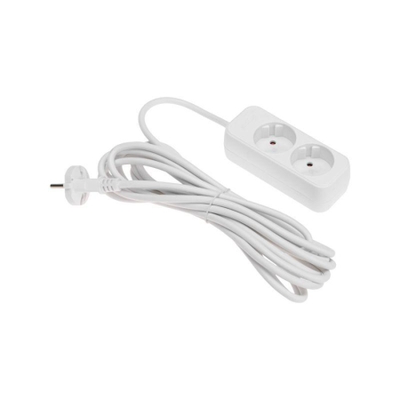 Удлинитель 2х5м без заземл. STANDARD 2х1кв.мм бел. Rexant 13-4002 Удлинитель 2х5м без заземл. STANDARD 2х1кв.мм бел. Rexant 13-4002