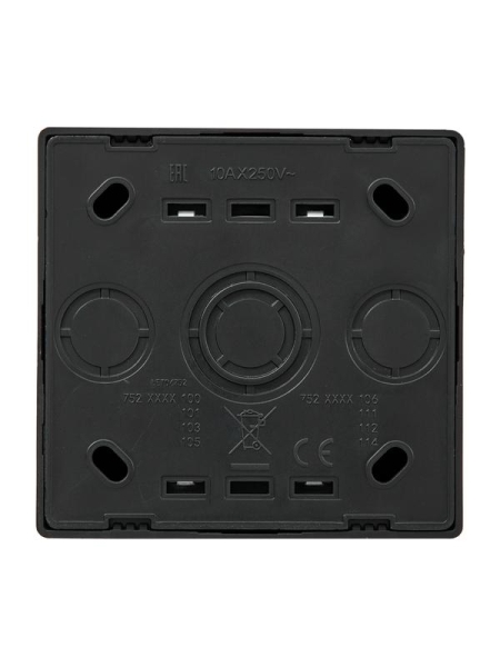 Выключатель 2-кл. ОП LETO с индикацией черн. бархат LEZARD 752-4200-112