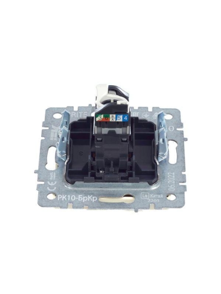 Розетка компьютерная СП RJ45 кат.5E BRITE РК10-БрКр механизм беж. IEK BR-K10-1-K10 Розетка компьютерная СП RJ45 кат.5E BRITE РК10-БрКр механизм беж. IEK BR-K10-1-K10