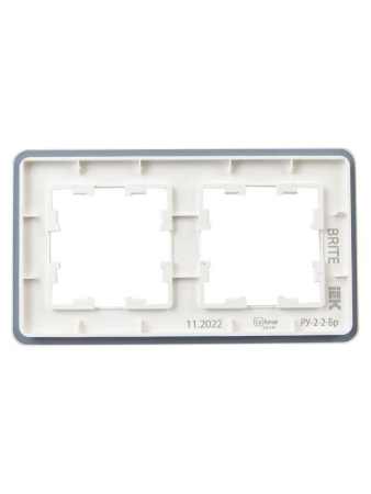 Рамка 2-м BRITE РУ-2-2-Бр стекло бел. RE IEK BR-M22-G-41-K01 Рамка 2-м BRITE РУ-2-2-Бр стекло бел. RE IEK BR-M22-G-41-K01