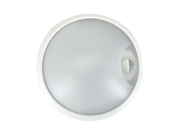 Светильник светодиодный WP 15 C 18W OP 840 D220 WH MDM 220х80мм 18Вт 4000К IP65 ЖКХ круглый пылевлагозащ. с датчиком движения бел. Русский Свет 15071524504