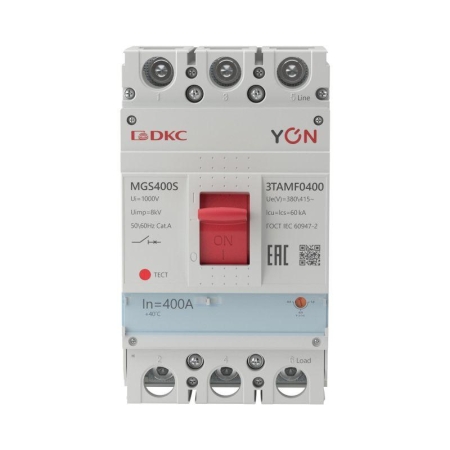 Выключатель автоматический MGS400 3P 320-400A 60kA YON MGS400S-3TAMF0400 Выключатель автоматический MGS400 3P 320-400A 60kA YON MGS400S-3TAMF0400