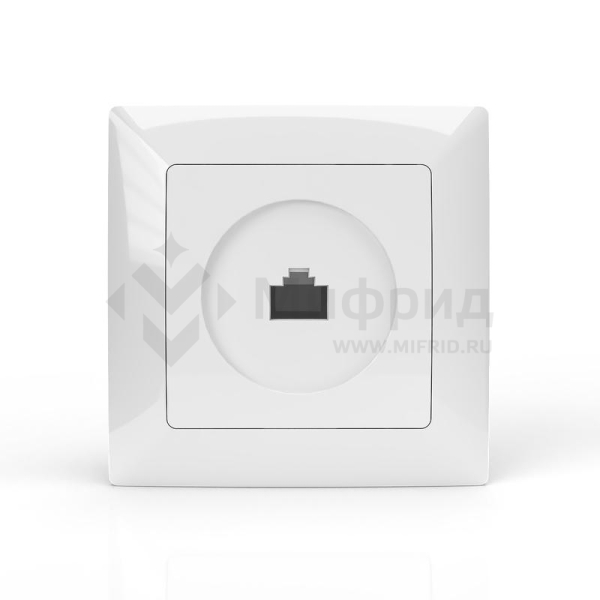 Розетка компьютерная 1-м СП AVA в сборе бел. TOKOV ELECTRIC TKL-AV-RC1-C01