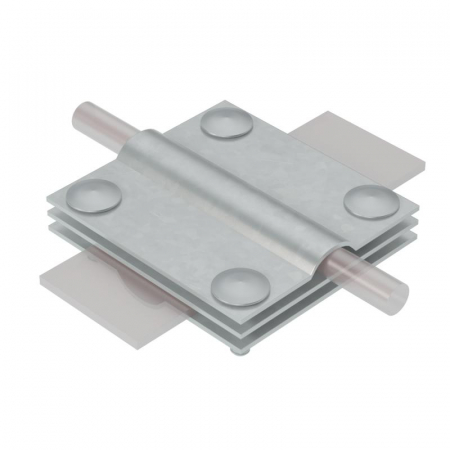 Соединитель крестообразный 3XS-D5-12-B40 HD для прутка d5-12мм и полосы до 40мм с 3 пластинами сталь гор. оцинк. КМ MA0023 Соединитель крестообразный 3XS-D5-12-B40 HD для прутка d5-12мм и полосы до 40мм с 3 пластинами сталь гор. оцинк. КМ MA0023