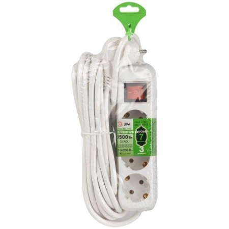 Удлинитель 3х7м с заземл. с выкл. ПВС 3х1 UDL-16-370-ES Greenline Эра Б0065012 Удлинитель 3х7м с заземл. с выкл. ПВС 3х1 UDL-16-370-ES Greenline Эра Б0065012