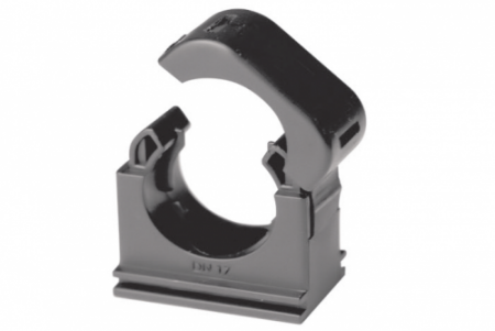 Держатель для труб (клипса) d23мм с крышкой полиамид черн. DKC PASW23N
