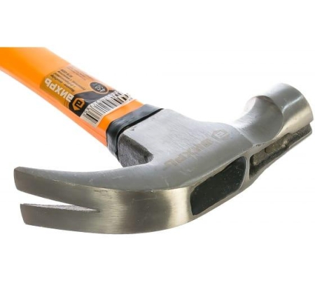 Молоток-гвоздодер 450г фибергласовая двухкомпонентн. ручка с магнитом Вихрь 73/6/8/8