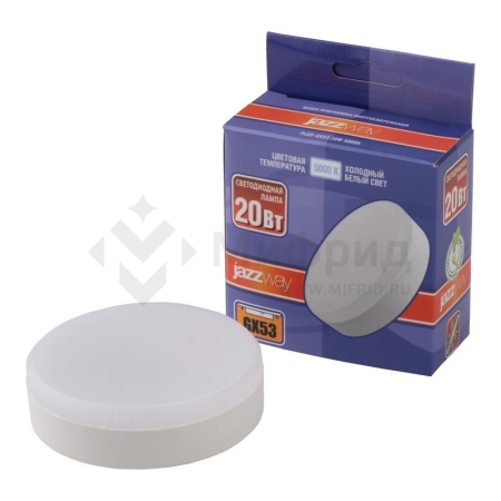 Лампа светодиодная PLED-GX53 20Вт 5000К холод. бел. GX53 JazzWay 5065345