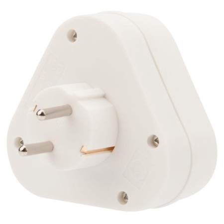 Разветвитель 3-м с заземл. 16А пирамида бел. Rexant 11-1069 Разветвитель 3-м с заземл. 16А пирамида бел. Rexant 11-1069