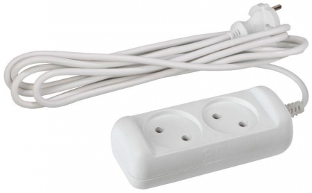 Удлинитель 2х5м без заземл. 10А IP20 U-2-5m-2х1 ПВС 2х1 Эра Б0028361 Удлинитель 2х5м без заземл. 10А IP20 U-2-5m-2х1 ПВС 2х1 Эра Б0028361