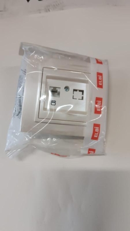 Розетка компьютерная Zena кат.6 + гнездо жемчуж. ABB 500-012500-247 Розетка компьютерная Zena кат.6 + гнездо жемчуж. ABB 500-012500-247
