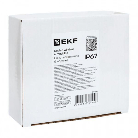 Окно герметичное 6 мод. IP67 PROxima EKF ak-g-6