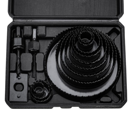 Набор кольцевых пил по дереву 19-127мм 16 предметов Kranz KR-92-0253