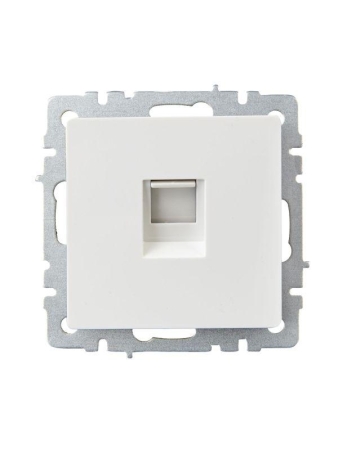 Розетка телефонная СП BRITE РТ10-БрБ RJ11 механизм бел. IEK BR-T10-K01 Розетка телефонная СП BRITE РТ10-БрБ RJ11 механизм бел. IEK BR-T10-K01